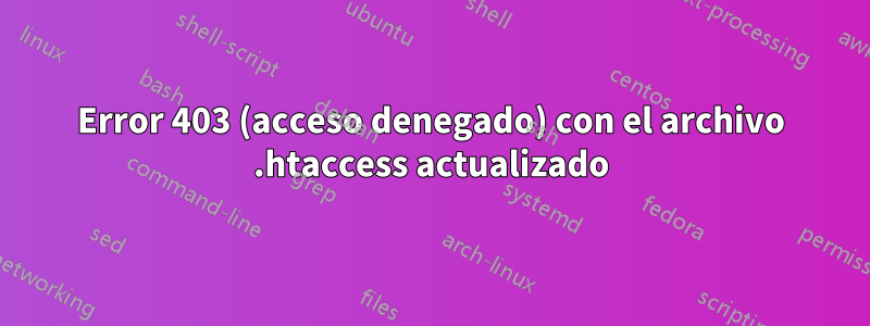 Error 403 (acceso denegado) con el archivo .htaccess actualizado