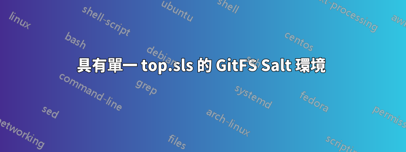 具有單一 top.sls 的 GitFS Salt 環境