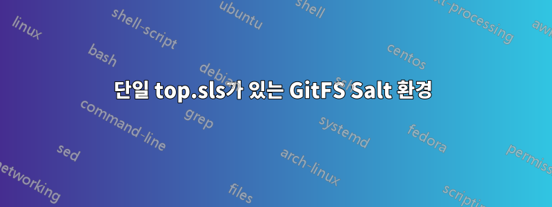 단일 top.sls가 있는 GitFS Salt 환경
