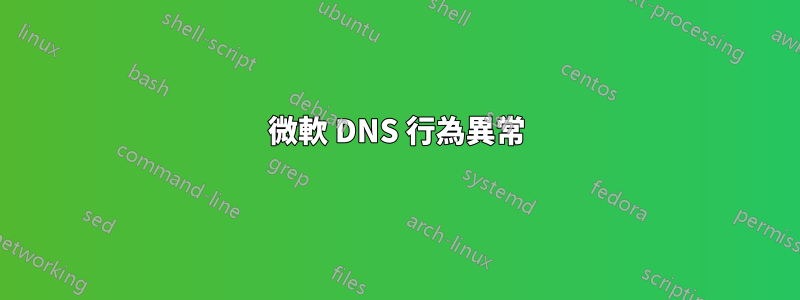 微軟 DNS 行為異常