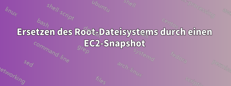 Ersetzen des Root-Dateisystems durch einen EC2-Snapshot