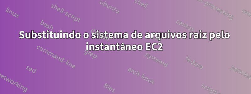 Substituindo o sistema de arquivos raiz pelo instantâneo EC2