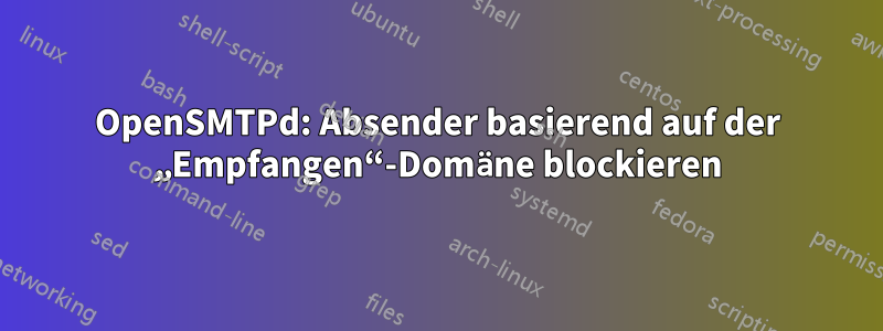 OpenSMTPd: Absender basierend auf der „Empfangen“-Domäne blockieren