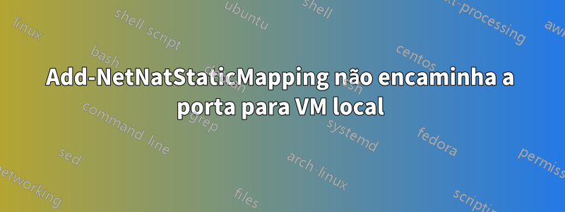 Add-NetNatStaticMapping não encaminha a porta para VM local