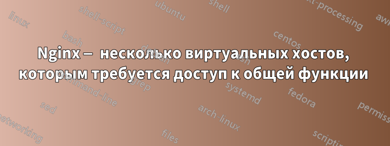 Nginx — несколько виртуальных хостов, которым требуется доступ к общей функции