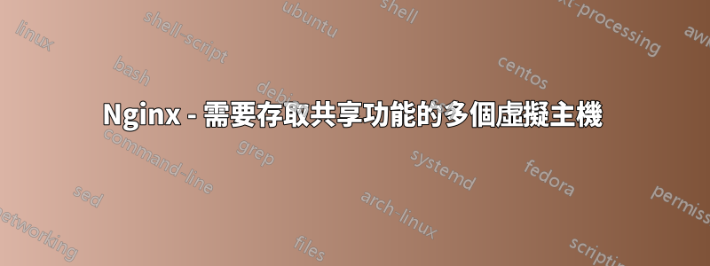 Nginx - 需要存取共享功能的多個虛擬主機
