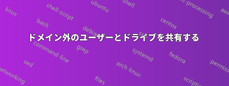 ドメイン外のユーザーとドライブを共有する
