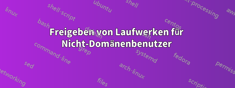 Freigeben von Laufwerken für Nicht-Domänenbenutzer