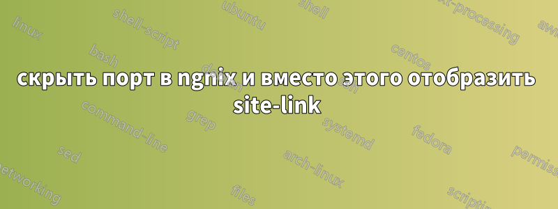 скрыть порт в ngnix и вместо этого отобразить site-link