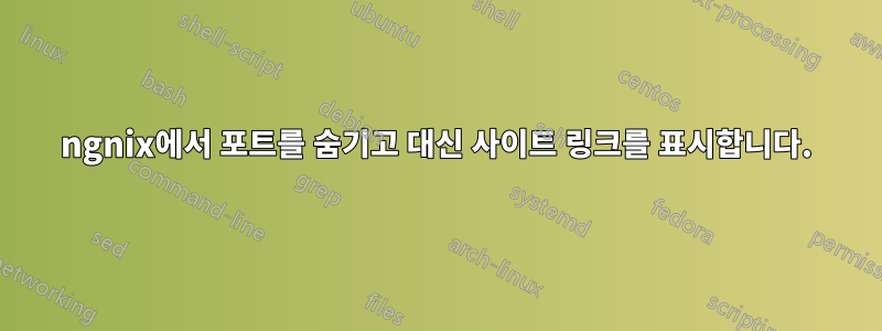 ngnix에서 포트를 숨기고 대신 사이트 링크를 표시합니다.