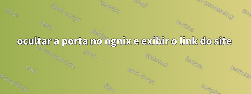 ocultar a porta no ngnix e exibir o link do site