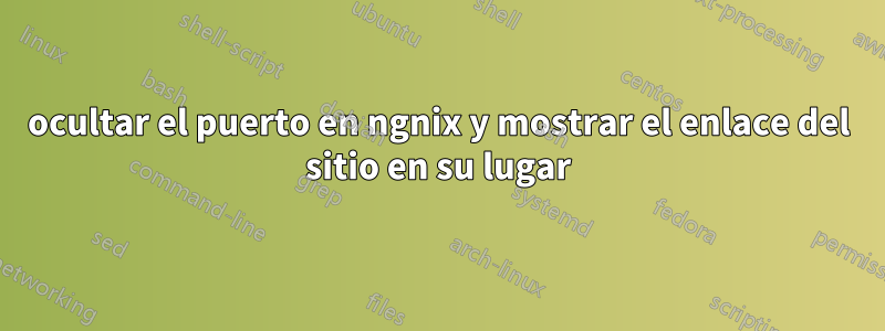 ocultar el puerto en ngnix y mostrar el enlace del sitio en su lugar