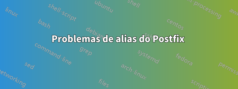Problemas de alias do Postfix