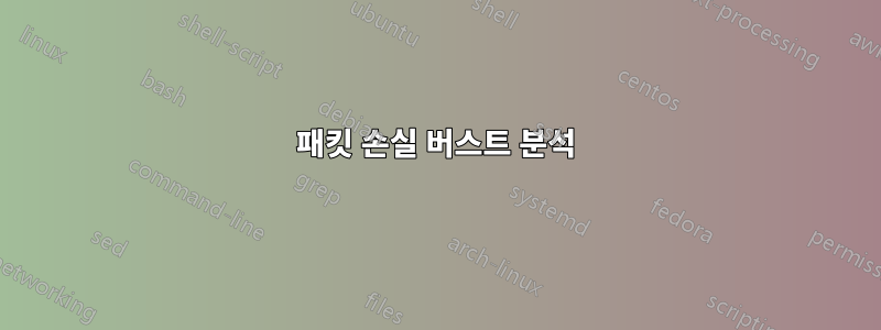 패킷 손실 버스트 분석