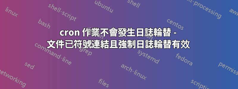 cron 作業不會發生日誌輪替 - 文件已符號連結且強制日誌輪替有效