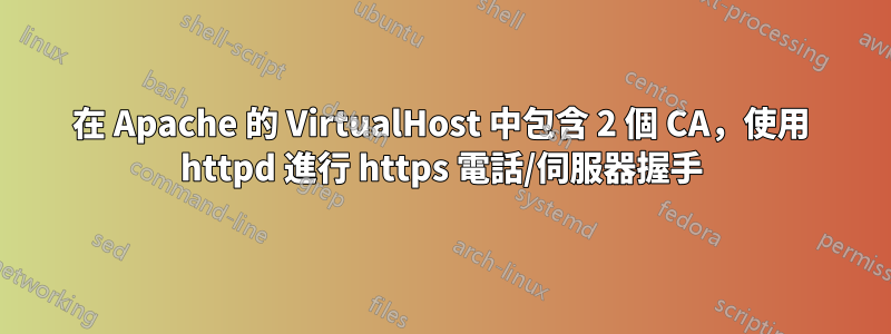 在 Apache 的 VirtualHost 中包含 2 個 CA，使用 httpd 進行 https 電話/伺服器握手