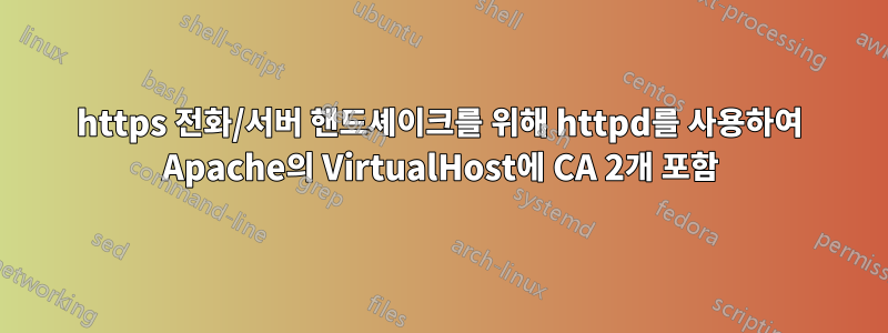 https 전화/서버 핸드셰이크를 위해 httpd를 사용하여 Apache의 VirtualHost에 CA 2개 포함