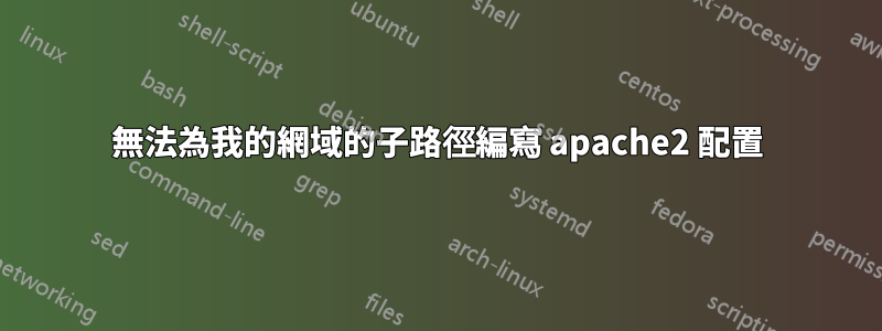 無法為我的網域的子路徑編寫 apache2 配置