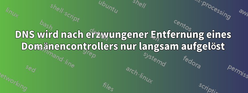 DNS wird nach erzwungener Entfernung eines Domänencontrollers nur langsam aufgelöst