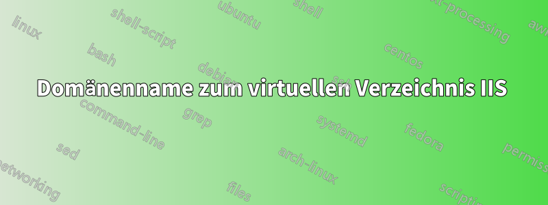 Domänenname zum virtuellen Verzeichnis IIS