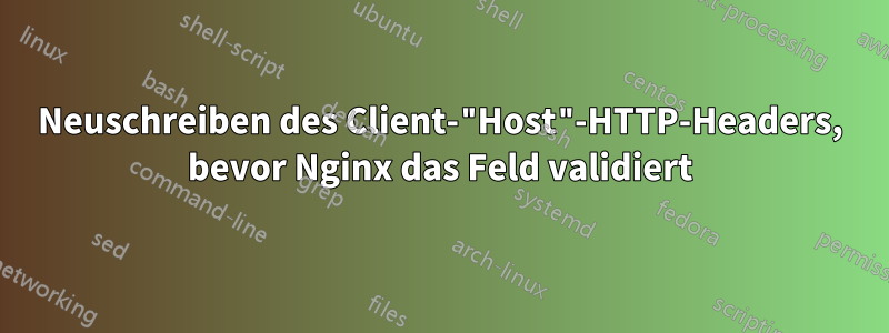Neuschreiben des Client-"Host"-HTTP-Headers, bevor Nginx das Feld validiert