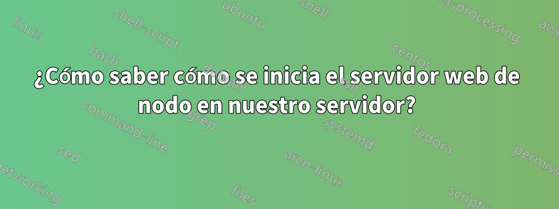 ¿Cómo saber cómo se inicia el servidor web de nodo en nuestro servidor?