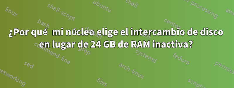 ¿Por qué mi núcleo elige el intercambio de disco en lugar de 24 GB de RAM inactiva?