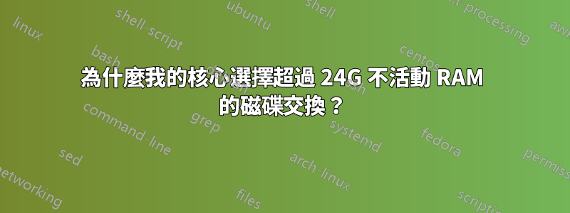 為什麼我的核心選擇超過 24G 不活動 RAM 的磁碟交換？