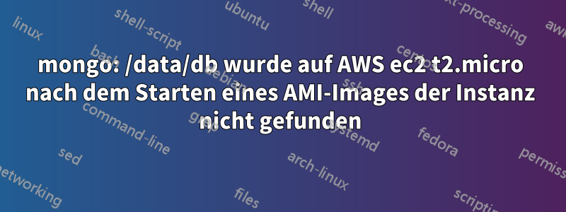 mongo: /data/db wurde auf AWS ec2 t2.micro nach dem Starten eines AMI-Images der Instanz nicht gefunden