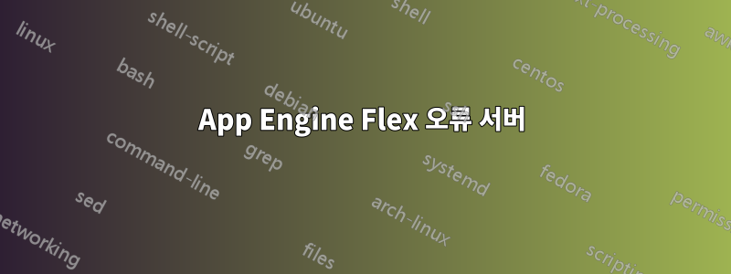App Engine Flex 오류 서버