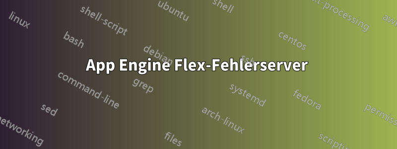 App Engine Flex-Fehlerserver