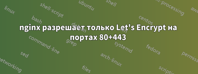 nginx разрешает только Let's Encrypt на портах 80+443