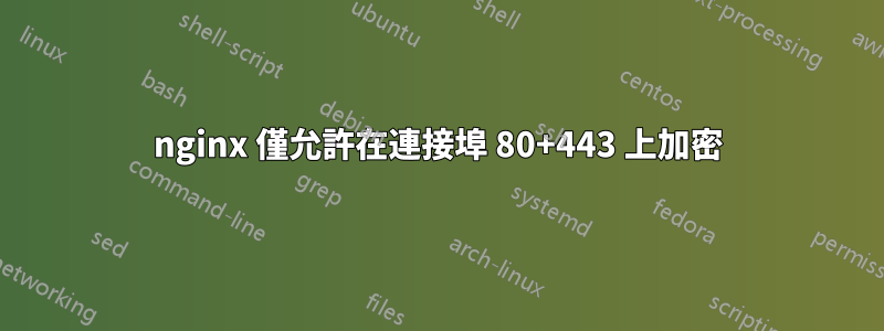 nginx 僅允許在連接埠 80+443 上加密