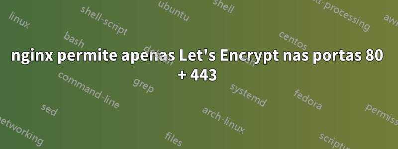 nginx permite apenas Let's Encrypt nas portas 80 + 443