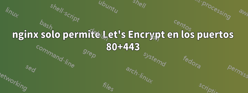 nginx solo permite Let's Encrypt en los puertos 80+443