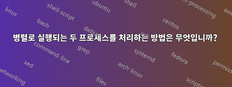 병렬로 실행되는 두 프로세스를 처리하는 방법은 무엇입니까?