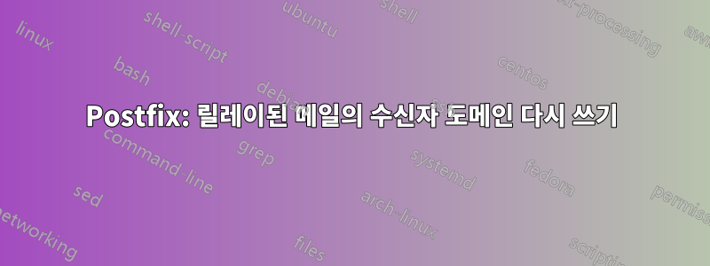 Postfix: 릴레이된 메일의 수신자 도메인 다시 쓰기