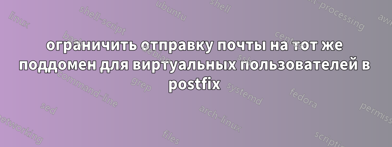 ограничить отправку почты на тот же поддомен для виртуальных пользователей в postfix