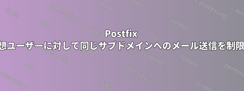 Postfix の仮想ユーザーに対して同じサブドメインへのメール送信を制限する
