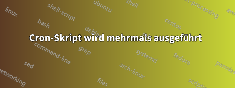Cron-Skript wird mehrmals ausgeführt 