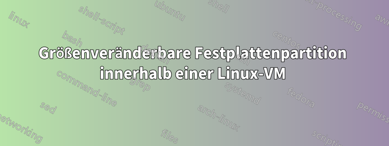 Größenveränderbare Festplattenpartition innerhalb einer Linux-VM
