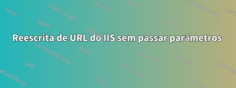 Reescrita de URL do IIS sem passar parâmetros