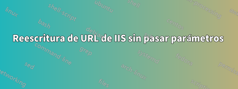 Reescritura de URL de IIS sin pasar parámetros