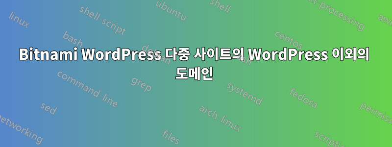Bitnami WordPress 다중 사이트의 WordPress 이외의 도메인