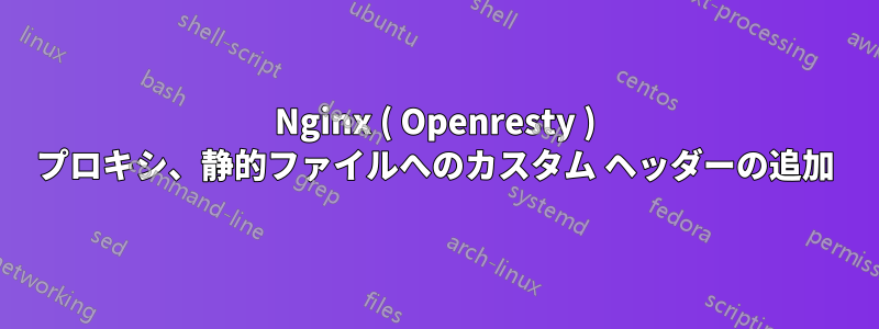 Nginx ( Openresty ) プロキシ、静的ファイルへのカスタム ヘッダーの追加