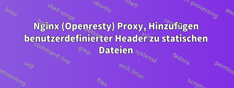 Nginx (Openresty) Proxy, Hinzufügen benutzerdefinierter Header zu statischen Dateien