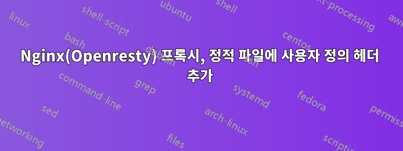 Nginx(Openresty) 프록시, 정적 파일에 사용자 정의 헤더 추가