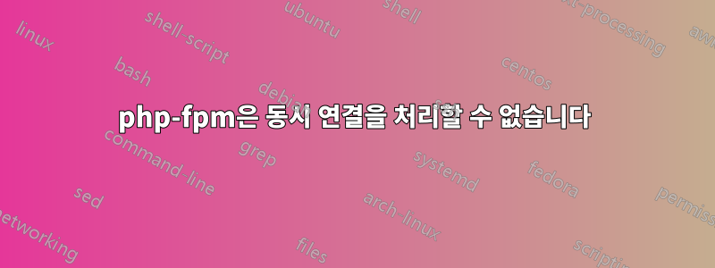 php-fpm은 동시 연결을 처리할 수 없습니다