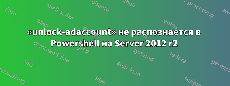 «unlock-adaccount» не распознается в Powershell на Server 2012 r2