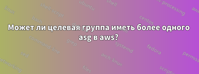 Может ли целевая группа иметь более одного asg в aws?
